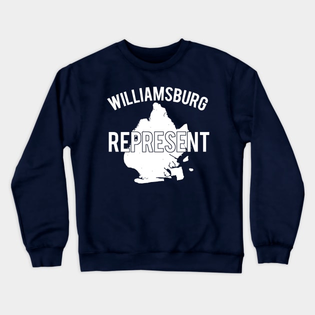 Williamsburg Brooklyn Crewneck Sweatshirt by PopCultureShirts